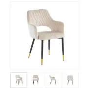 Krzesło tapicerowane beż K3-FX 3d